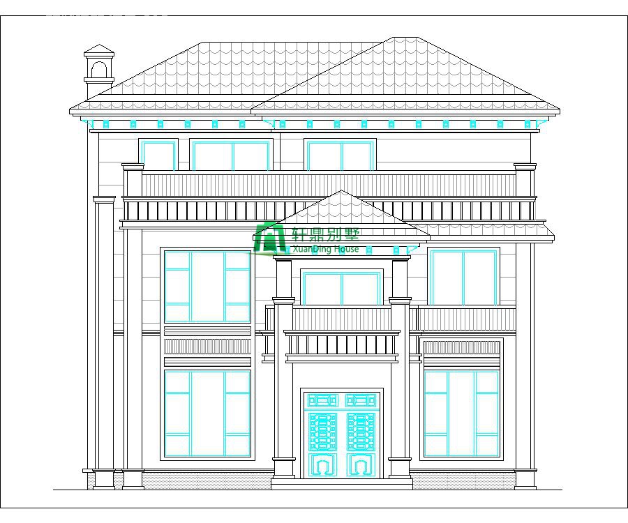 新中式三層自建別墅設計施工圖08.jpg 新中式三層自建別墅設計施工圖08.jpg
