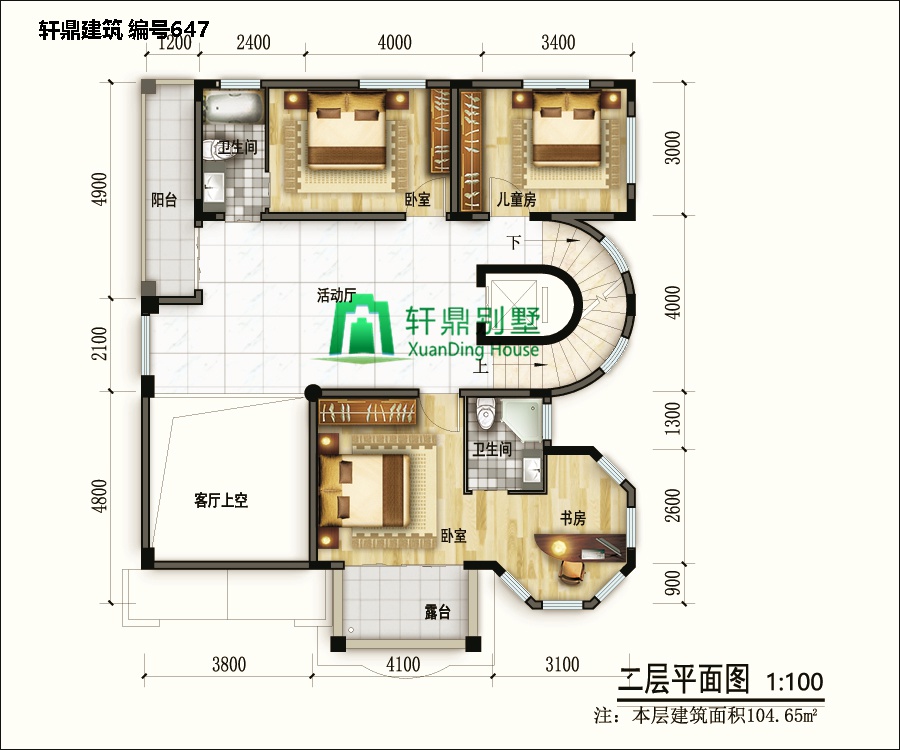 歐式三層半自建別墅設計圖6.jpg 歐式三層半自建別墅設計圖6.jpg