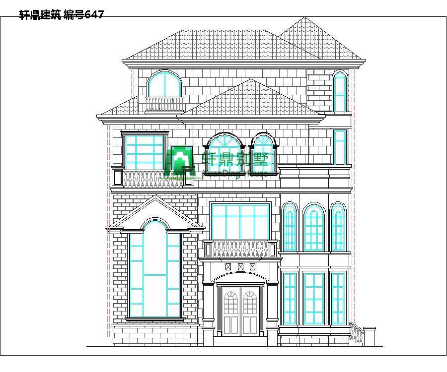 歐式三層半自建別墅設計圖1.jpg 歐式三層半自建別墅設計圖1.jpg