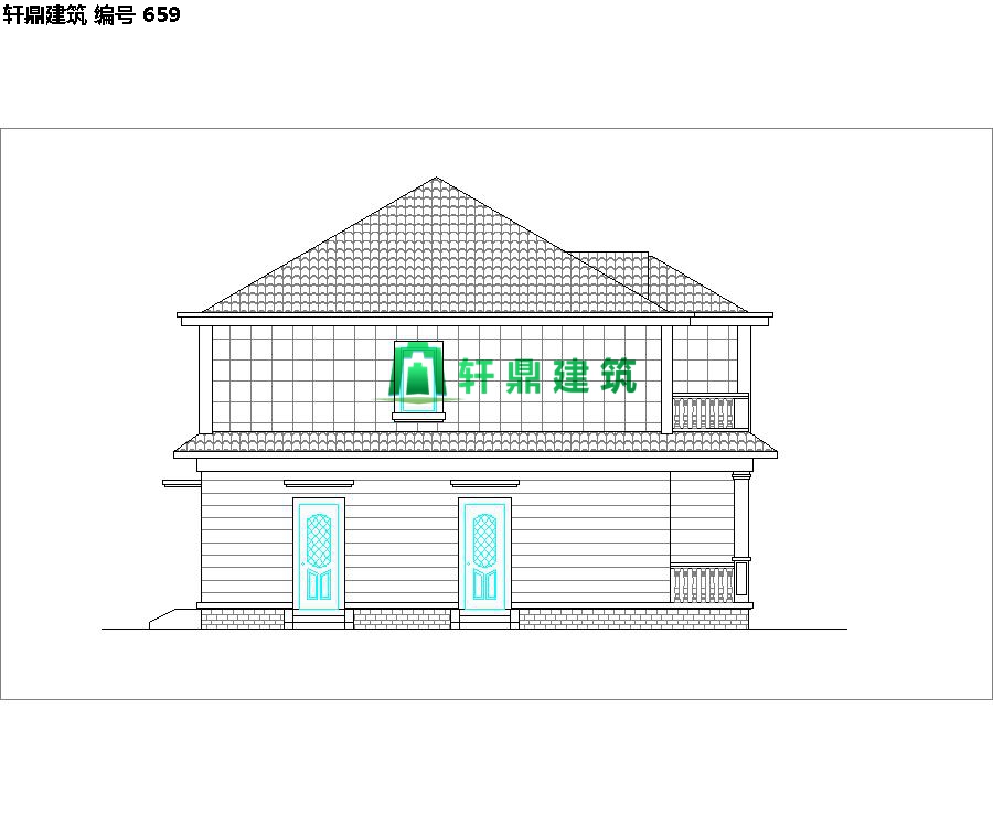 清新小二層自建別墅設計施工圖03.jpg 清新小二層自建別墅設計施工圖03.jpg