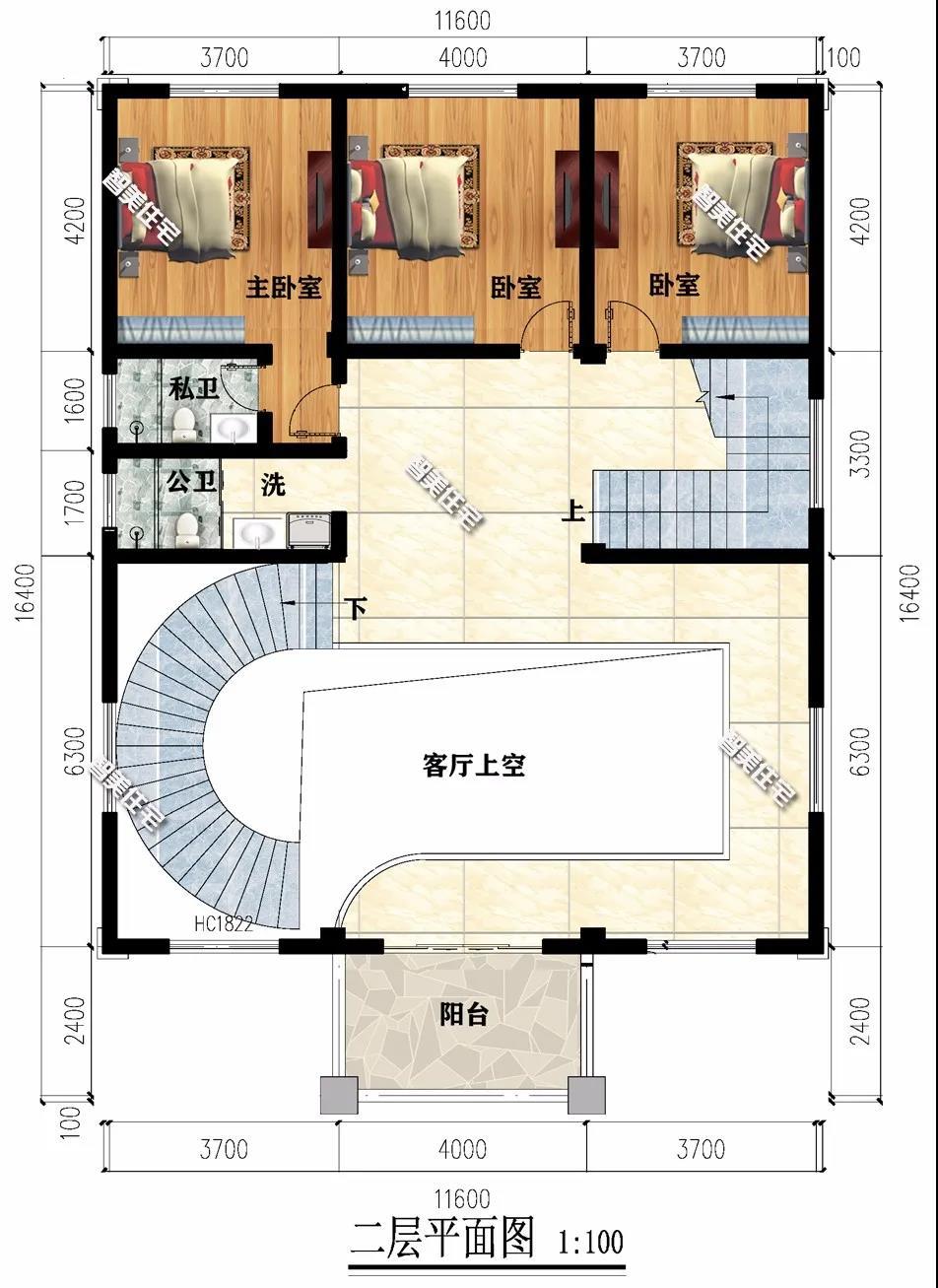 11.6×16.4米的鄉(xiāng)村別墅 11.6×16.4米的鄉(xiāng)村別墅