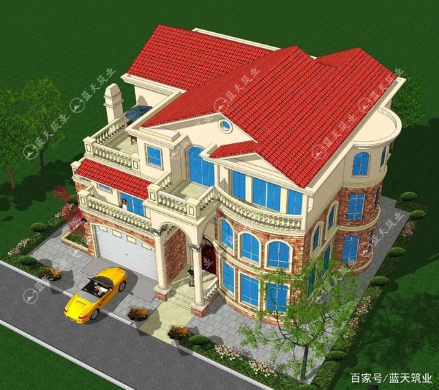 鄉村三層別墅建筑設計圖 鄉村三層別墅建筑設計圖