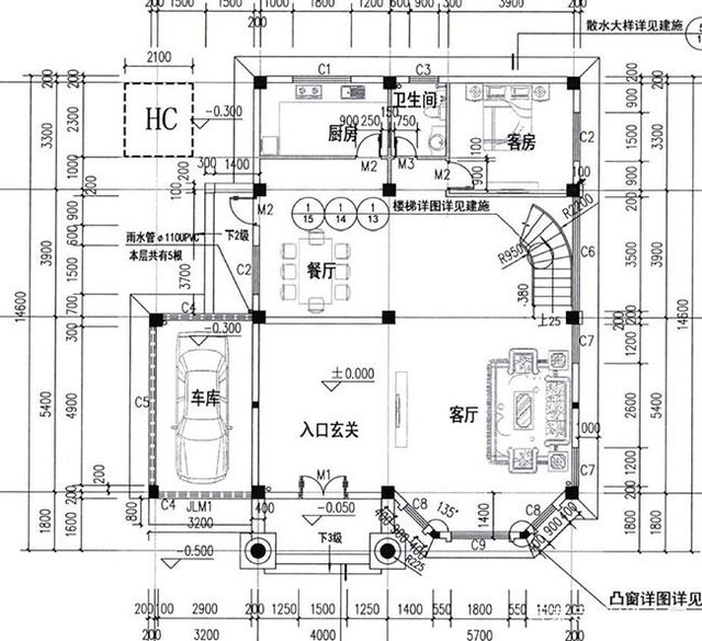 復式三層建筑設計圖紙( 復式三層建筑設計圖紙(