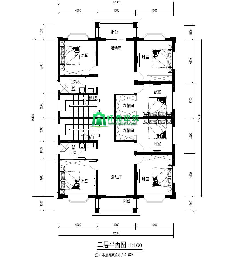 二層平面圖 二層平面圖