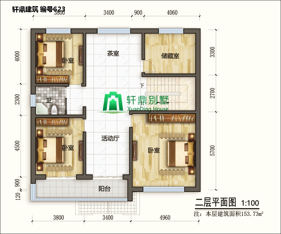 二層田園風(fēng)格自建別墅設(shè)計施工圖6.jpg 二層田園風(fēng)格自建別墅設(shè)計施工圖6.jpg